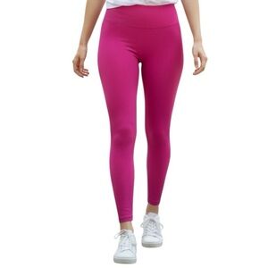 Victoria Sport High-Waist Magenta Ribbed Leggings - Women Pants & Jumpsuits